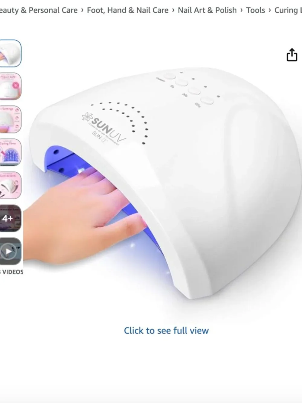 SUNUV UV LED Nail Lamp, UV Light for Gel Nail Polish Dryer